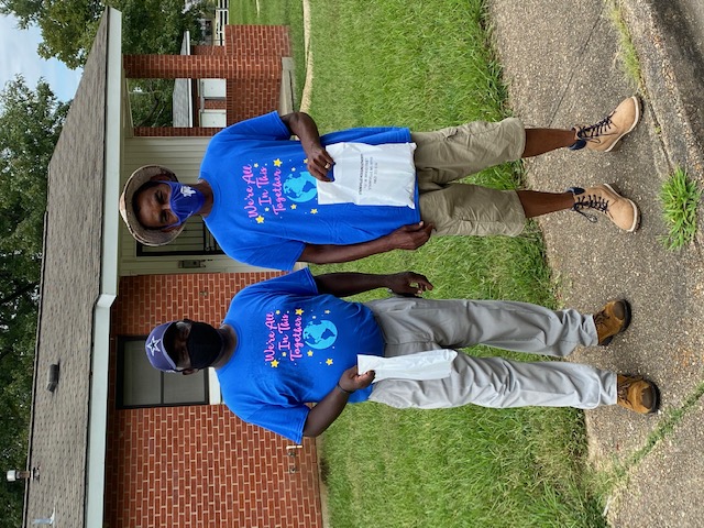 Two care package recipients
