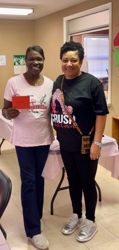 Group photo for breast cancer awareness